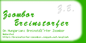 zsombor breinstorfer business card